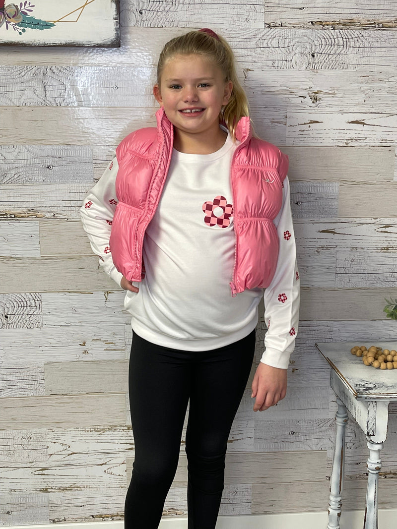 Cropped Barbie Pink Puffer Vest