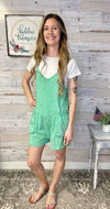 Green Washed Knit Romper