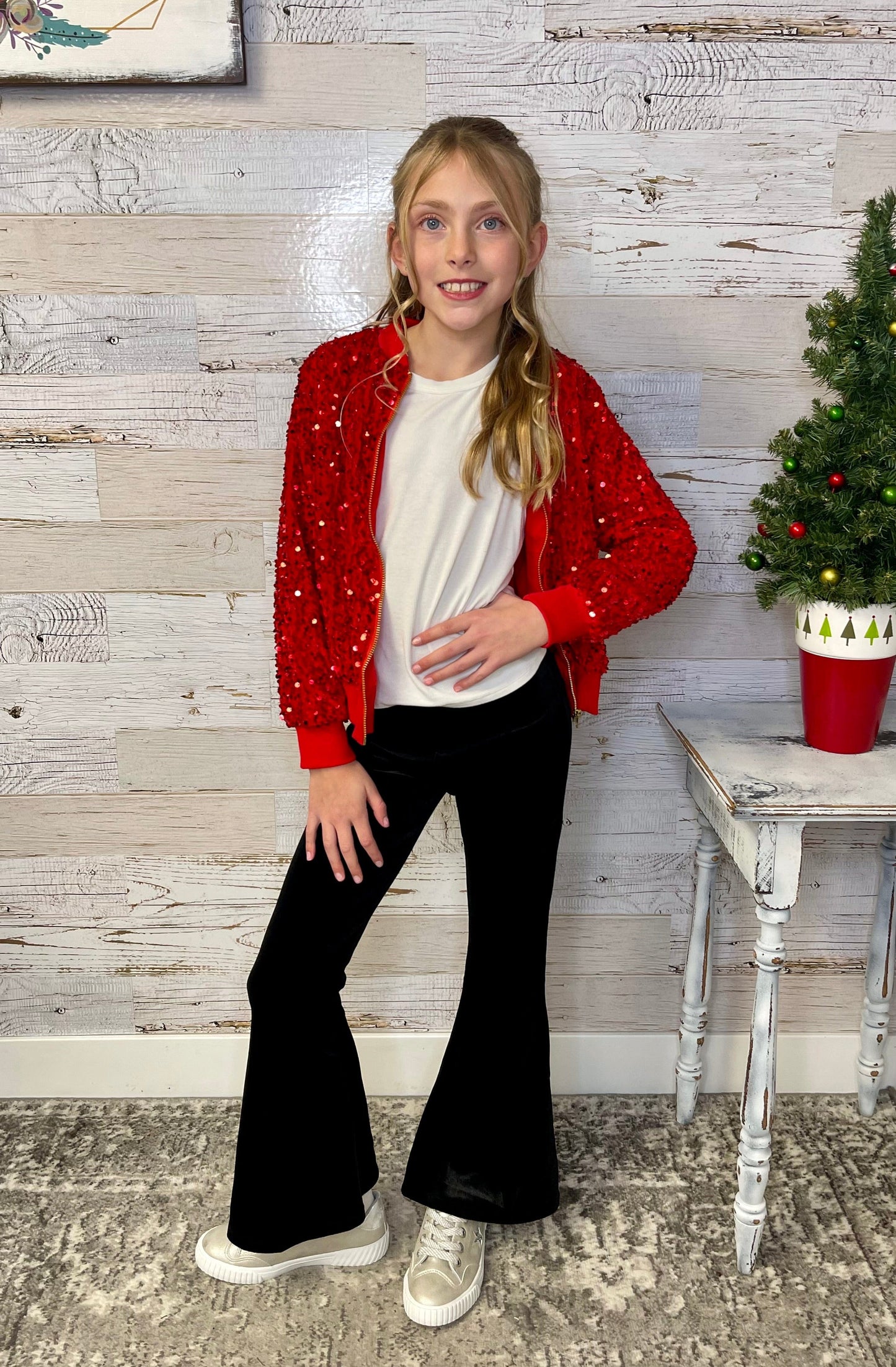 Red Velvet Sequin Jacket