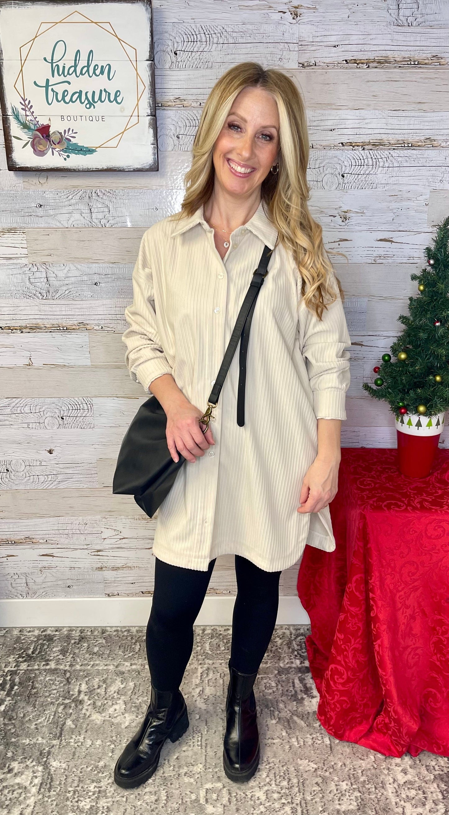 Nala Corduroy Shirt Dress