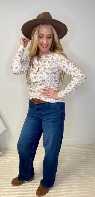 Dark Wash Wide Leg Jeans