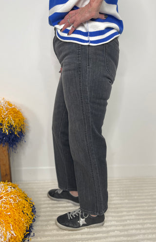Washed Black Ab Solution Straight Leg
