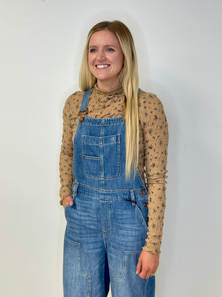 Brown Floral Textured Top