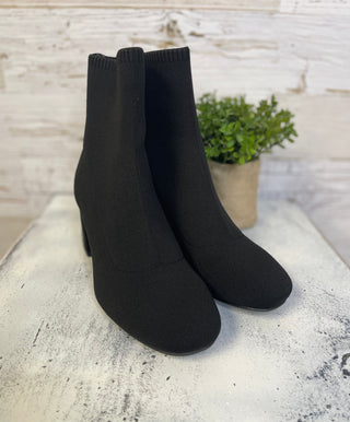 Basma Black Knit Boot