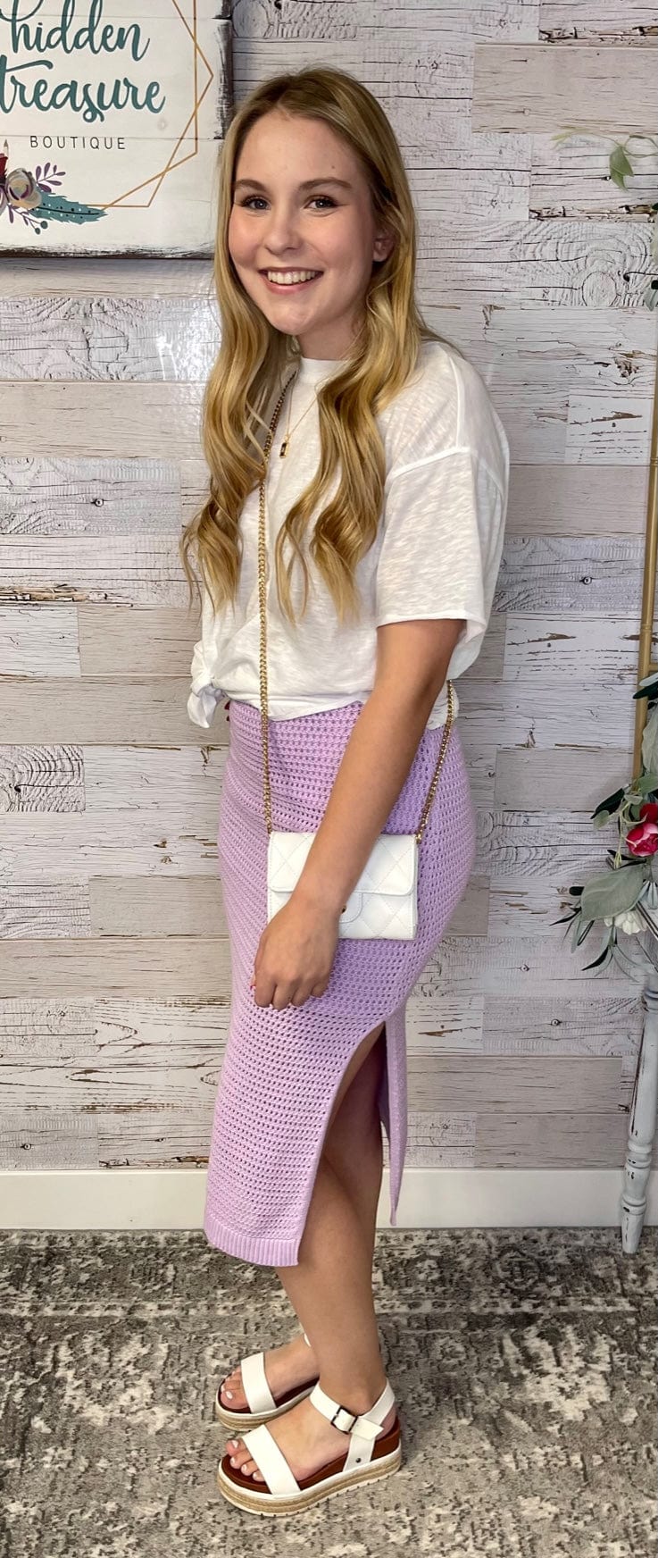 Laci Lilac Knit Skirt