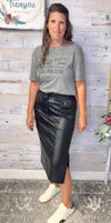 Carla Faux Leather Skirt