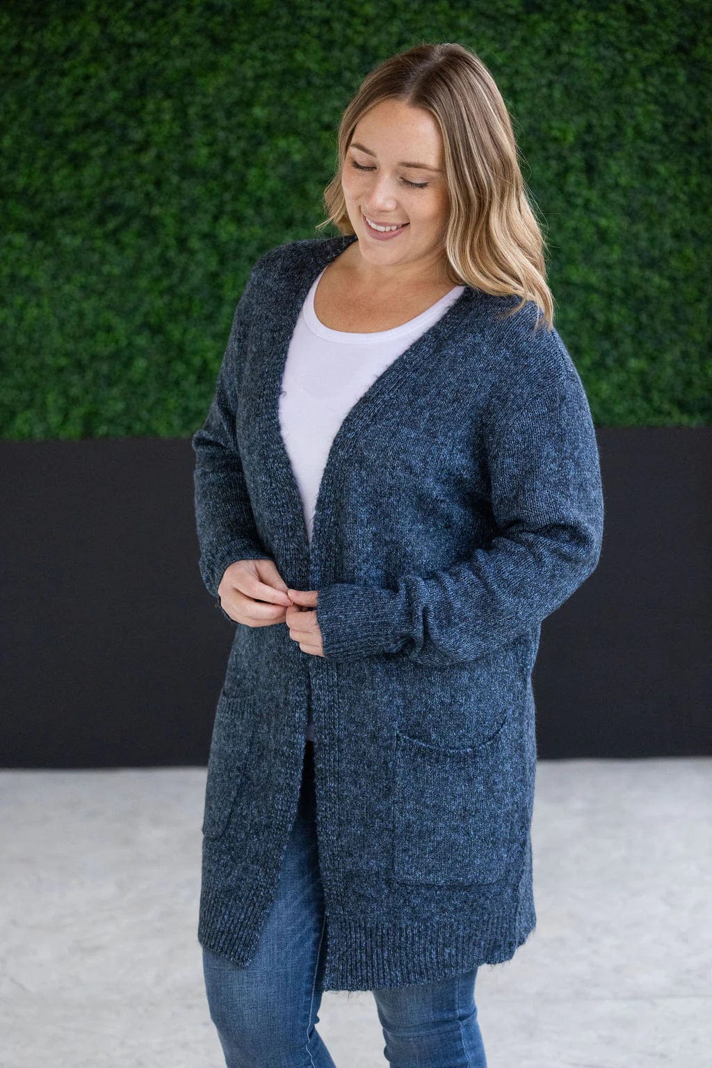 Madison Cozy Cardigan - Midnight Sky