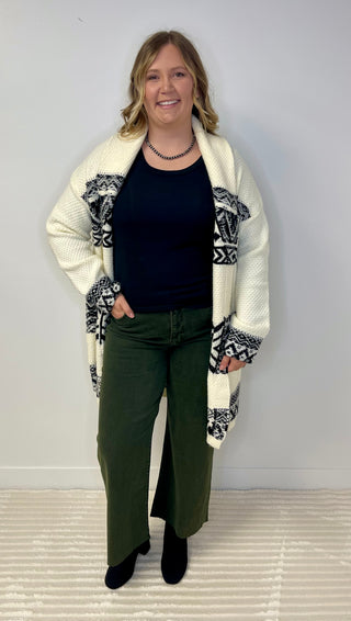 green wide leg pants