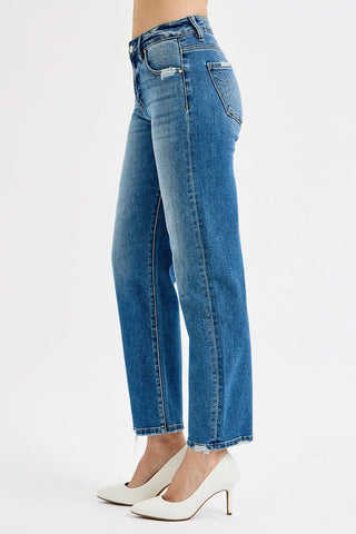 Tummy Control Barrel Jeans