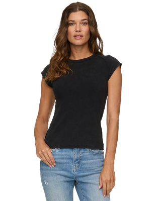 Peyton Seaming Tee - Black