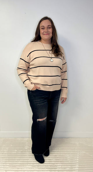 Rhonda Stripe Crew Sweater