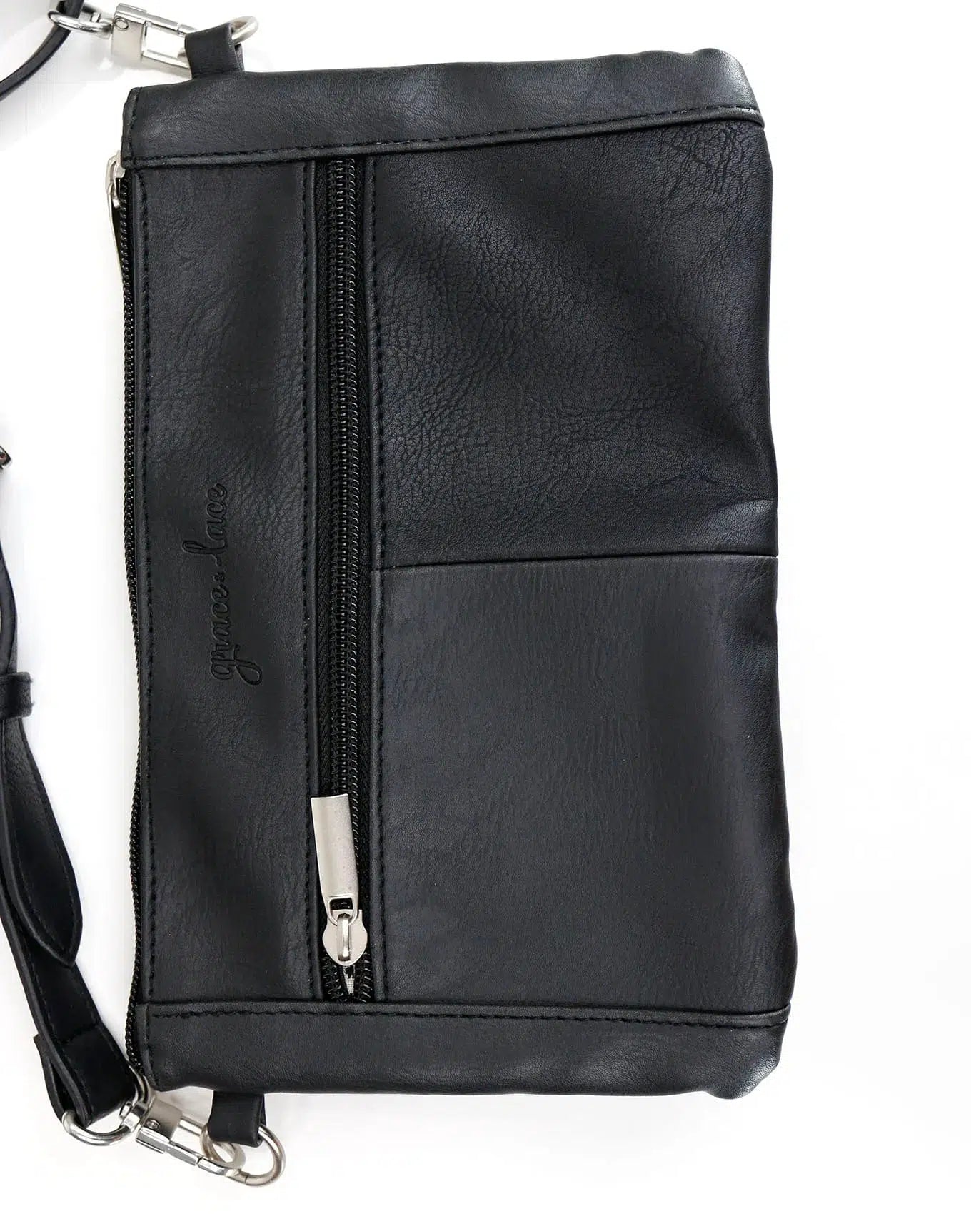 Vegan Leather Essentials Bag-Bl