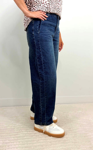 "Ab" Solution Barrel Jeans - Shop Hidden Treasure Boutique