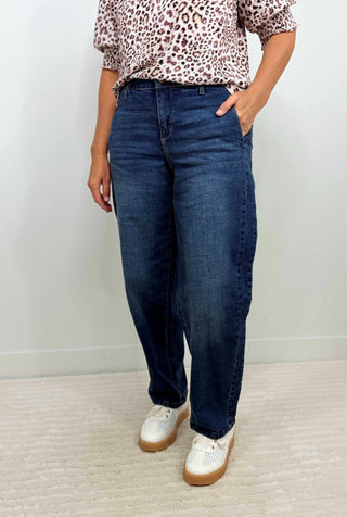 "Ab" Solution Barrel Jeans - Shop Hidden Treasure Boutique