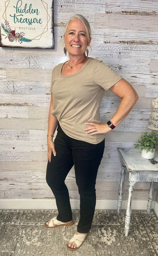 Ab Solution Black Straight Leg - Shop Hidden Treasure Boutique