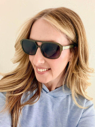 After Hour Sunglasses - Olive - Shop Hidden Treasure Boutique