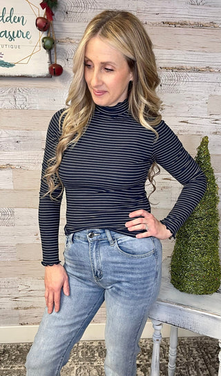 Aleene Ribbed Stripe Top - Shop Hidden Treasure Boutique