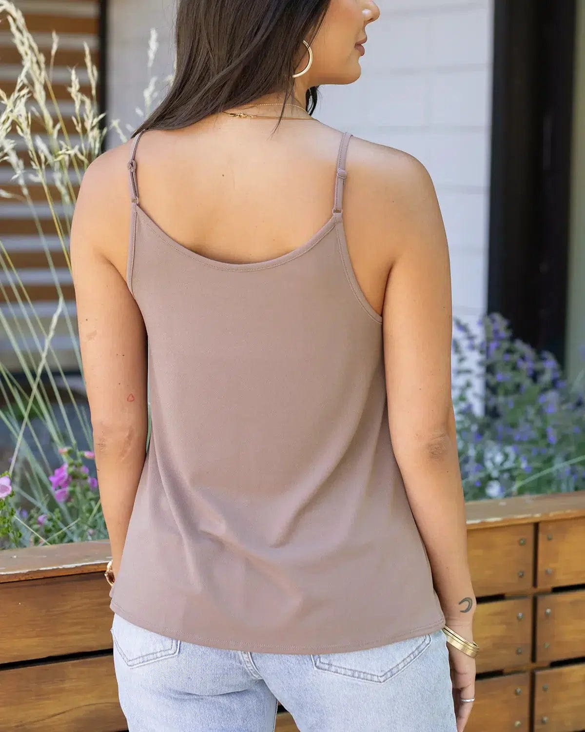 Scoop Neck Cami - Taupe