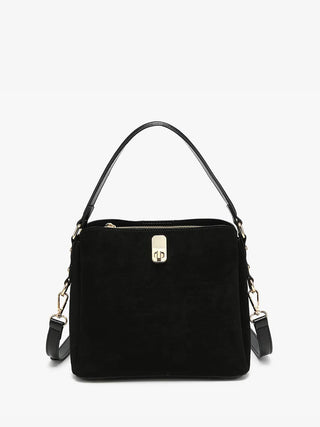 Allison Faux Suede Satchel - Shop Hidden Treasure Boutique