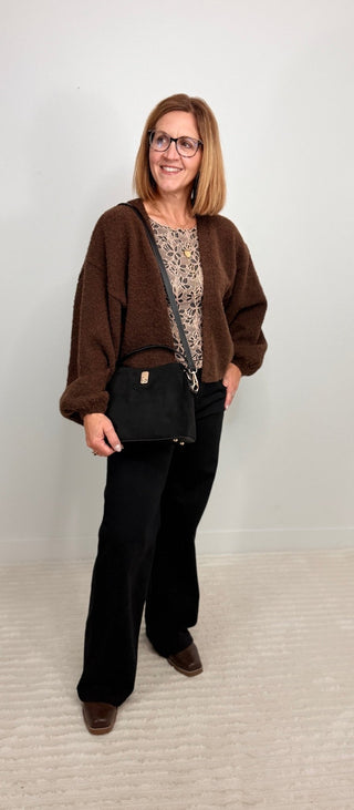Allison Faux Suede Satchel - Shop Hidden Treasure Boutique