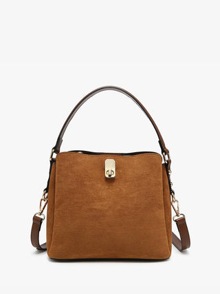 Allison Faux Suede Satchel - Shop Hidden Treasure Boutique