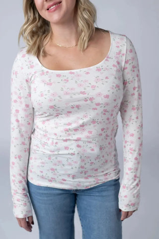 Alyssa Long Sleeve Top - Pretty in Pink - Shop Hidden Treasure Boutique