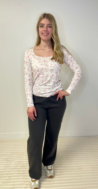 Alyssa Long Sleeve Top - Pretty in Pink - Shop Hidden Treasure Boutique