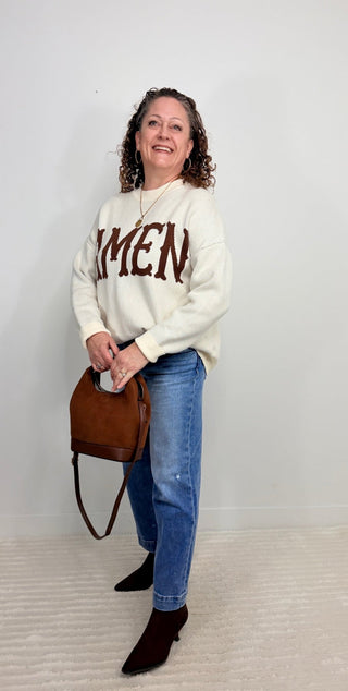 Amen Oversized Sweater - Shop Hidden Treasure Boutique