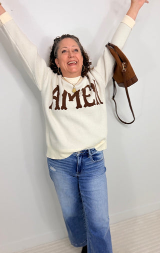 Amen Oversized Sweater - Shop Hidden Treasure Boutique