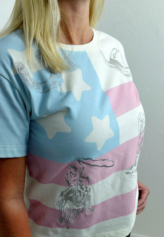 American Flag Western Top - Shop Hidden Treasure Boutique