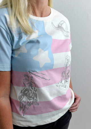 American Flag Western Top - Shop Hidden Treasure Boutique