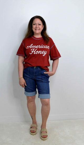 American Honey Oversized Tee - Shop Hidden Treasure Boutique