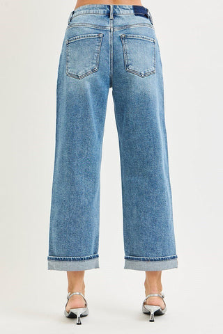 Ankle Boyfriend Cuffed Jeans - Shop Hidden Treasure Boutique