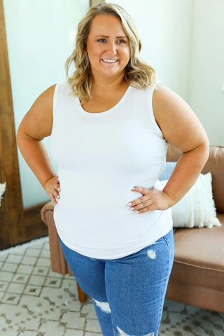 Ava Tank - White - Shop Hidden Treasure Boutique