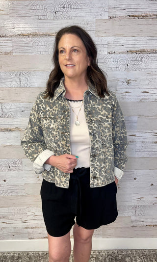 Bailey Button Leopard Jacket - Shop Hidden Treasure Boutique