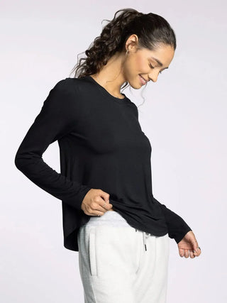 black long sleeve basic top
