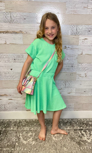 Beachy Green Scrunchy Skort - Shop Hidden Treasure Boutique