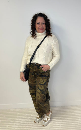 Bex Camo Barrel Jeans - Shop Hidden Treasure Boutique