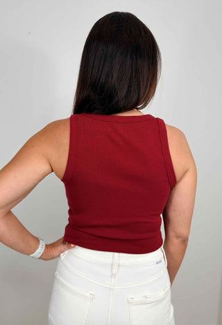 Biking Red Tank Top - Shop Hidden Treasure Boutique