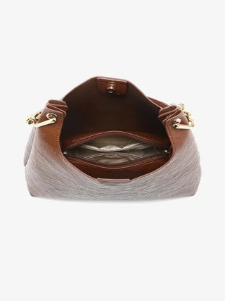 Birch Brown Gloss Shoulder Bag - Shop Hidden Treasure Boutique