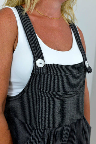 Black Boho Overalls - Shop Hidden Treasure Boutique