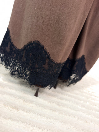 Black Lace Trim Pants - Shop Hidden Treasure Boutique