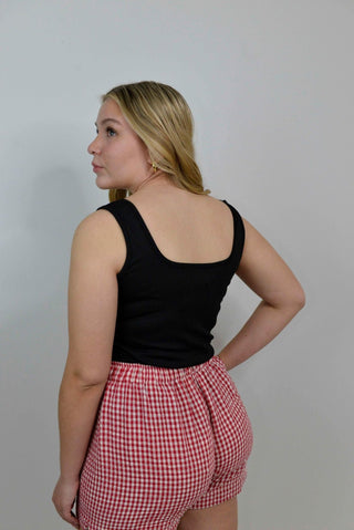 Black Ribbed Tank - Shop Hidden Treasure Boutique