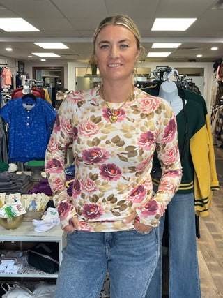 Blair Autumn Blossom Floral Top - Shop Hidden Treasure Boutique