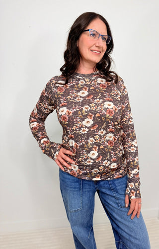 Blair Blushwood Floral Top - Shop Hidden Treasure Boutique
