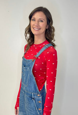 Blair Long Sleeve Top - Sweetheart Red - Shop Hidden Treasure Boutique