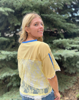 Bleacher Babe Lace Jersey - Shop Hidden Treasure Boutique