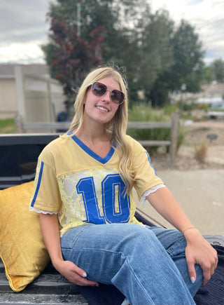Bleacher Babe Lace Jersey - Shop Hidden Treasure Boutique