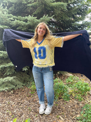 Bleacher Babe Lace Jersey - Shop Hidden Treasure Boutique