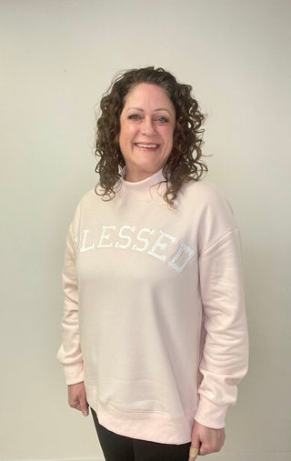 Blessed Embroidered Sweatshirt - Shop Hidden Treasure Boutique
